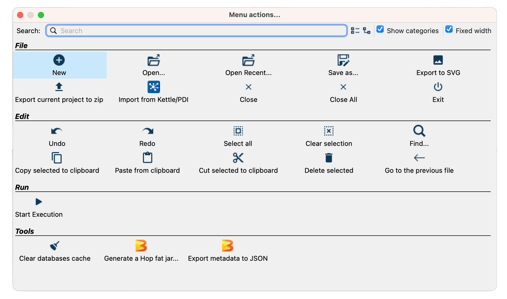 Apache Hop - Menu actions-1