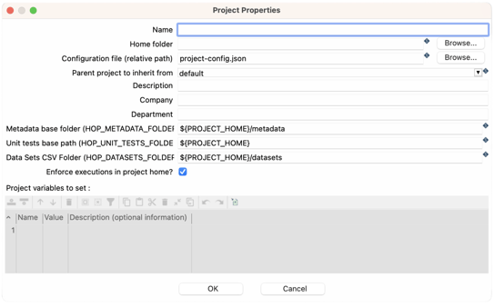 Apache Hop New Project