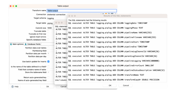 Apache Hop - Table output