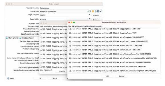 Apache Hop - Table output