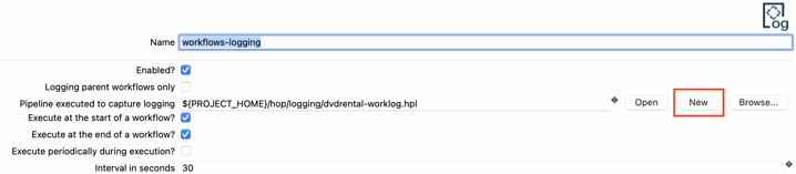 Apache Hop - New Workflow Logging